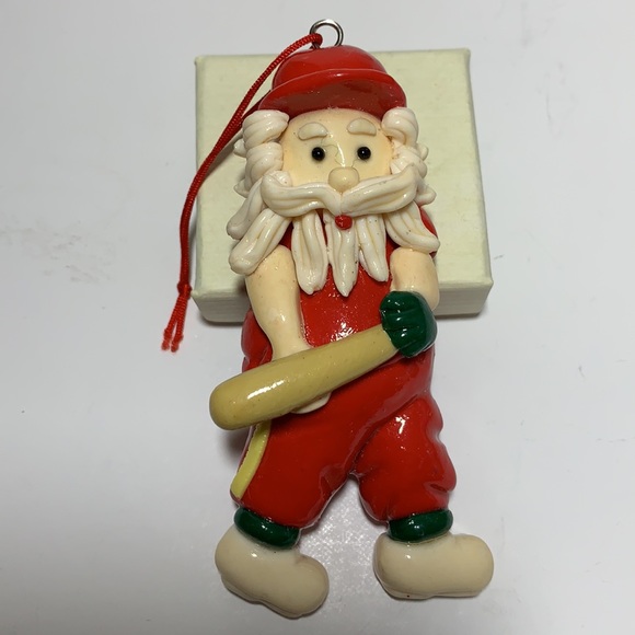 VTG House of Lloyd Santa Sports Ornaments Polymer Clay Handcrafted - Picture 8 of 11